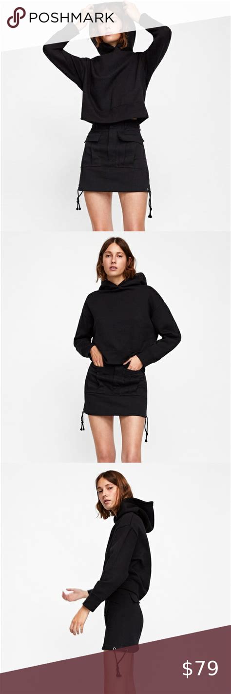 cropped hoodie zara